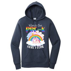 Watch Out Pre K Back To School Unicorn Teacher Gift Women's Pullover Hoodie