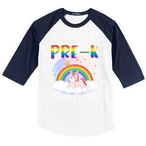 Watch Out Pre K Back To School Unicorn Teacher Gift Baseball Sleeve Shirt