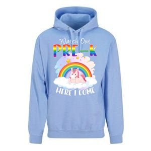 Watch Out Pre K Back To School Unicorn Teacher Gift Unisex Surf Hoodie