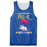 Watch Out Pre K Here I Come First Day Unicorn Gift Mesh Reversible Basketball Jersey Tank