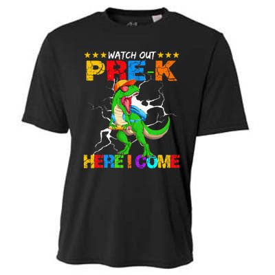 Watch Out Prek Here I Come Dinosaur Back To School Cooling Performance Crew T-Shirt