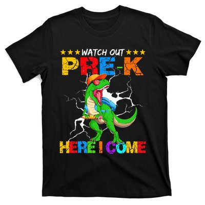 Watch Out Prek Here I Come Dinosaur Back To School T-Shirt