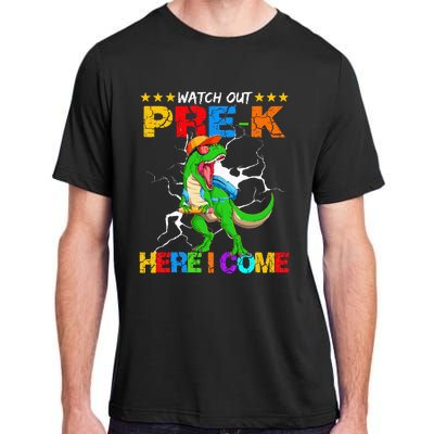 Watch Out Prek Here I Come Dinosaur Back To School Adult ChromaSoft Performance T-Shirt