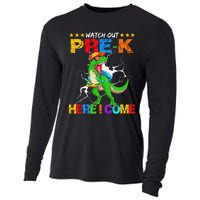 Watch Out Prek Here I Come Dinosaur Back To School Cooling Performance Long Sleeve Crew