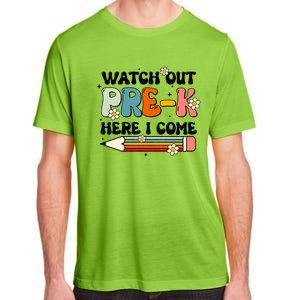 Watch Out PreK Here I Come Back To School Groovy Cool Gift Adult ChromaSoft Performance T-Shirt