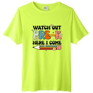 Watch Out PreK Here I Come Back To School Groovy Cool Gift Tall Fusion ChromaSoft Performance T-Shirt