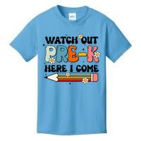 Watch Out PreK Here I Come Back To School Groovy Cool Gift Kids T-Shirt