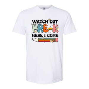 Watch Out PreK Here I Come Back To School Groovy Cool Gift Softstyle CVC T-Shirt