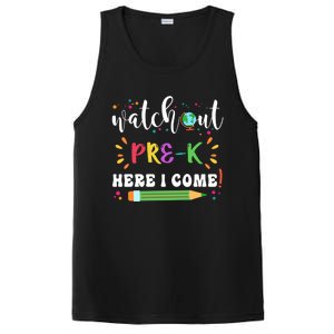 Watch Out PreK Here I Come Back To School Student Funny Gift PosiCharge Competitor Tank