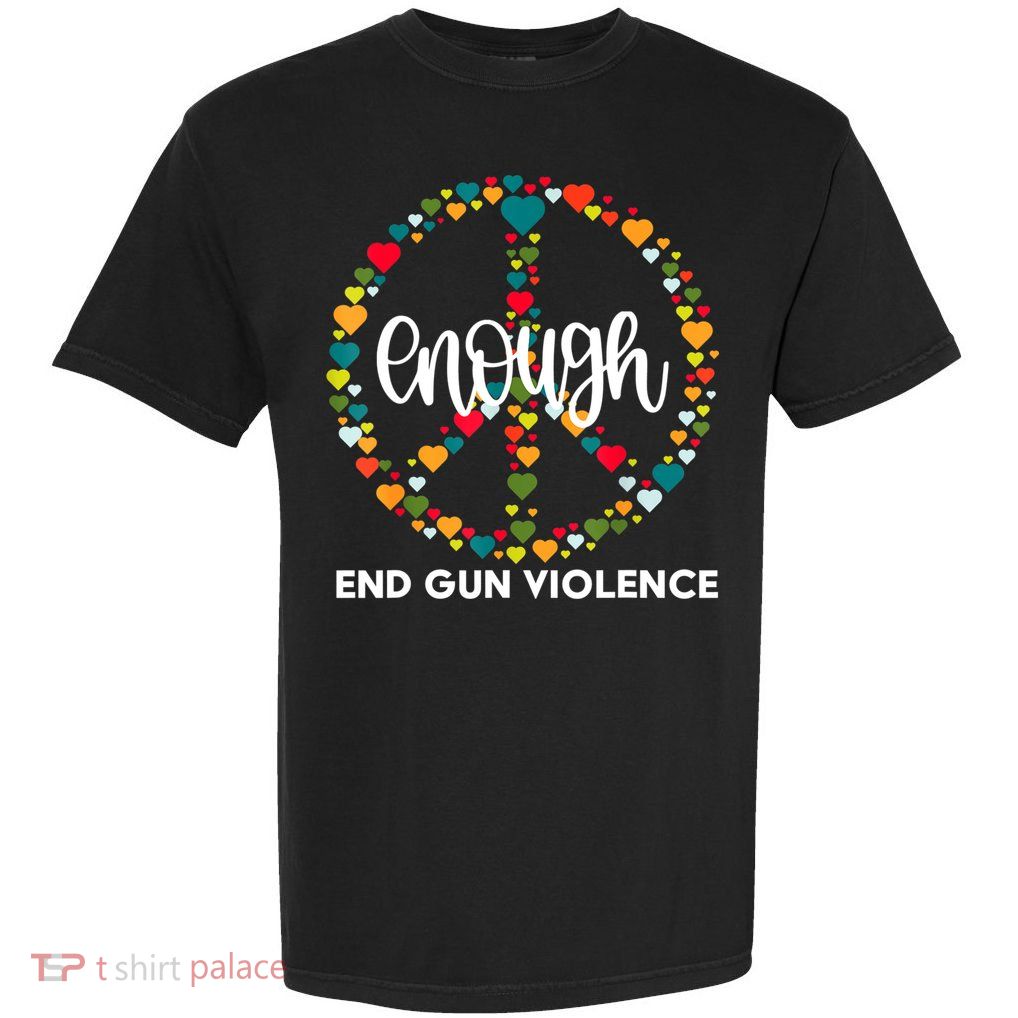 Wear Orange Peace Sign Enough End Gun Violence Garment-Dyed Heavyweight T-Shirt