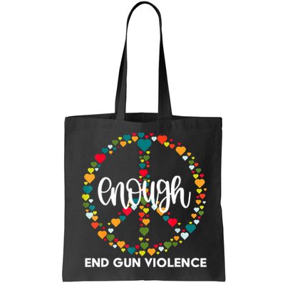 Wear Orange Peace Sign Enough End Gun Violence Bag