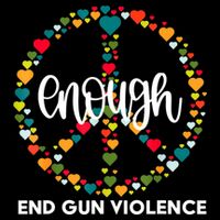 Wear Orange Peace Sign Enough End Gun Violence Women's V-Neck T-Shirt