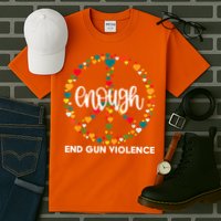 Wear Orange Peace Sign Enough End Gun Violence Tall T-Shirt