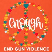 Wear Orange Peace Sign Enough End Gun Violence V-Neck T-Shirt
