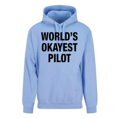 Worlds Okayest Pilot Unisex Surf Hoodie