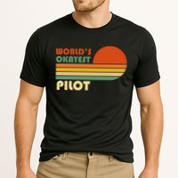 Worlds Okayest Pilot Funny Retro Funny Gift Performance Shirt