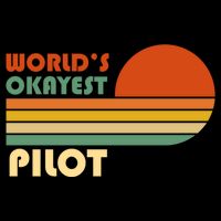 Worlds Okayest Pilot Funny Retro Funny Gift Drawstring Bag