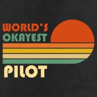 Worlds Okayest Pilot Funny Retro Funny Gift Golf Towel