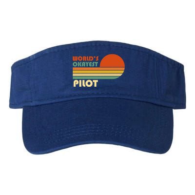 Worlds Okayest Pilot Funny Retro Funny Gift Visor