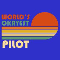 Worlds Okayest Pilot Funny Retro Funny Gift Zip Tote Bag