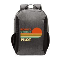 Worlds Okayest Pilot Funny Retro Funny Gift Vector Backpack