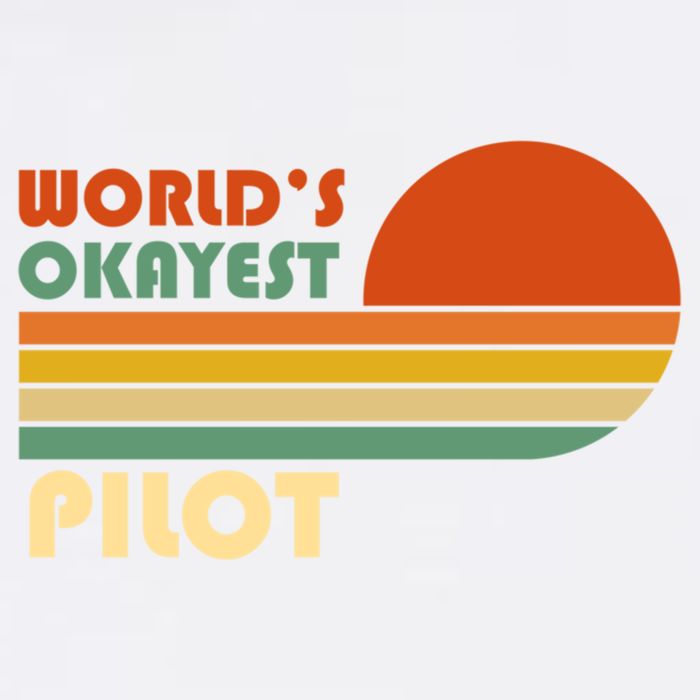 Worlds Okayest Pilot Funny Retro Funny Gift Garment-Dyed Sweatshirt