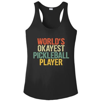 World's Okayest Pickleball Player Pickleball tournaments Ladies PosiCharge Competitor Racerback Tank