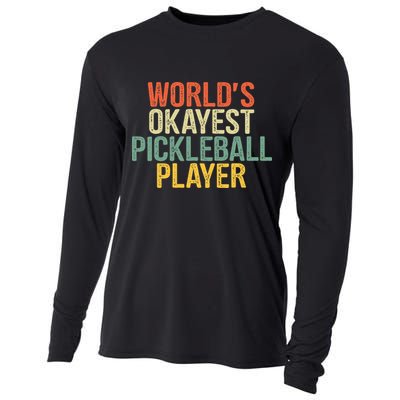 World's Okayest Pickleball Player Pickleball tournaments Cooling Performance Long Sleeve Crew