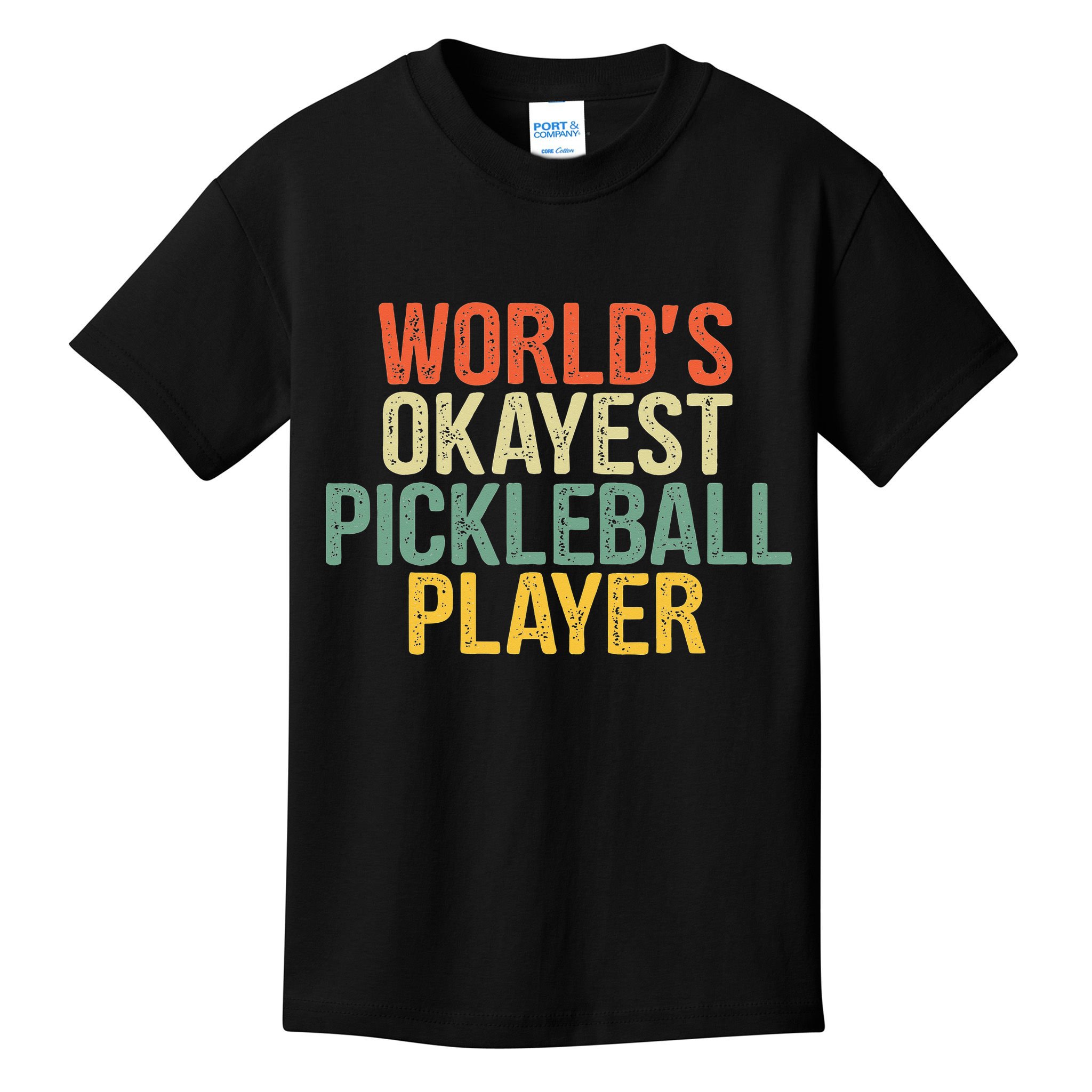 World's Okayest Pickleball Player Pickleball tournaments Kids T-Shirt