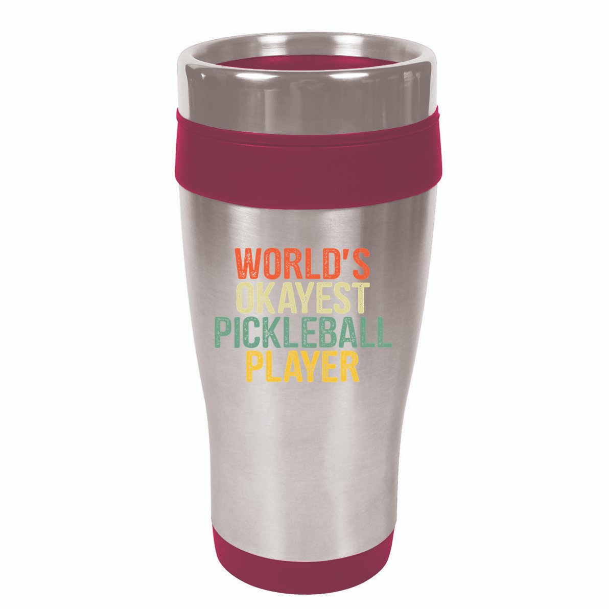 World's Okayest Pickleball Player Pickleball tournaments 16oz Travel Tumbler