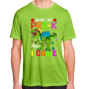 Watch Out PreK Here I Come Dinosaurs Back To School Funny Gift Adult ChromaSoft Performance T-Shirt