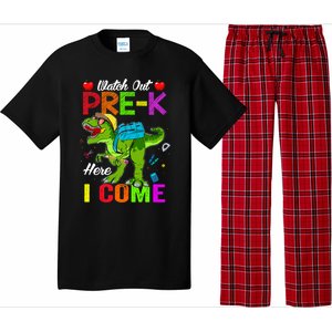 Watch Out PreK Here I Come Dinosaurs Back To School Funny Gift Pajama Set