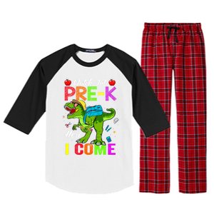 Watch Out PreK Here I Come Dinosaurs Back To School Funny Gift Raglan Sleeve Pajama Set