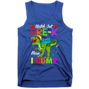 Watch Out PreK Here I Come Dinosaurs Back To School Funny Gift Tank Top