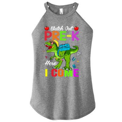 Watch Out PreK Here I Come Dinosaurs Back To School Funny Gift Women’s Perfect Tri Rocker Tank