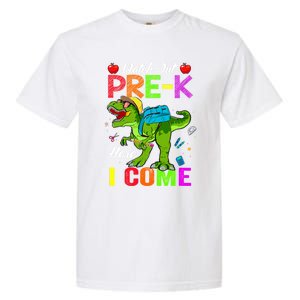 Watch Out PreK Here I Come Dinosaurs Back To School Funny Gift Garment-Dyed Heavyweight T-Shirt