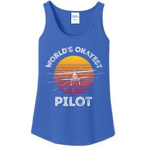 Worlds Okayest Pilot Gift Ladies Essential Tank