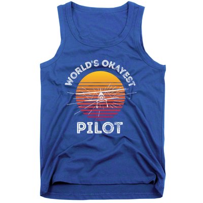 Worlds Okayest Pilot Gift Tank Top