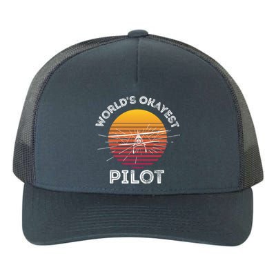 Worlds Okayest Pilot Gift Yupoong Adult 5-Panel Trucker Hat