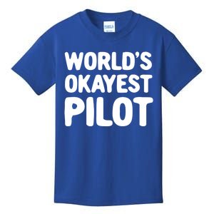 Worlds Okayest Pilot Gift Kids T-Shirt