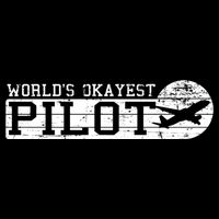 Worlds Okayest Pilot Funny Pilot Youth Performance Sprint T-Shirt