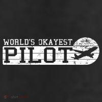 Worlds Okayest Pilot Funny Pilot 25L Jumbo Tote