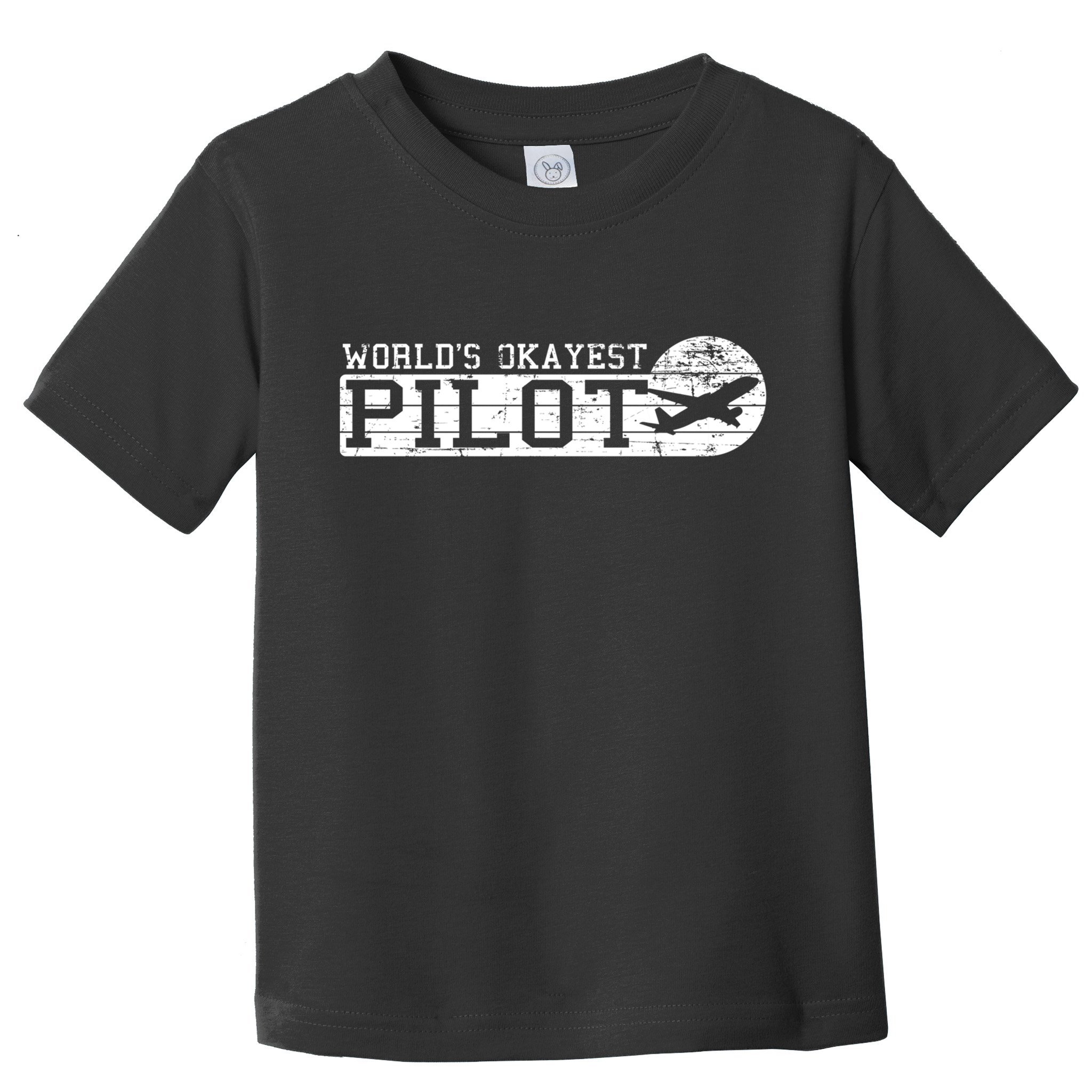 Worlds Okayest Pilot Funny Pilot Toddler T-Shirt