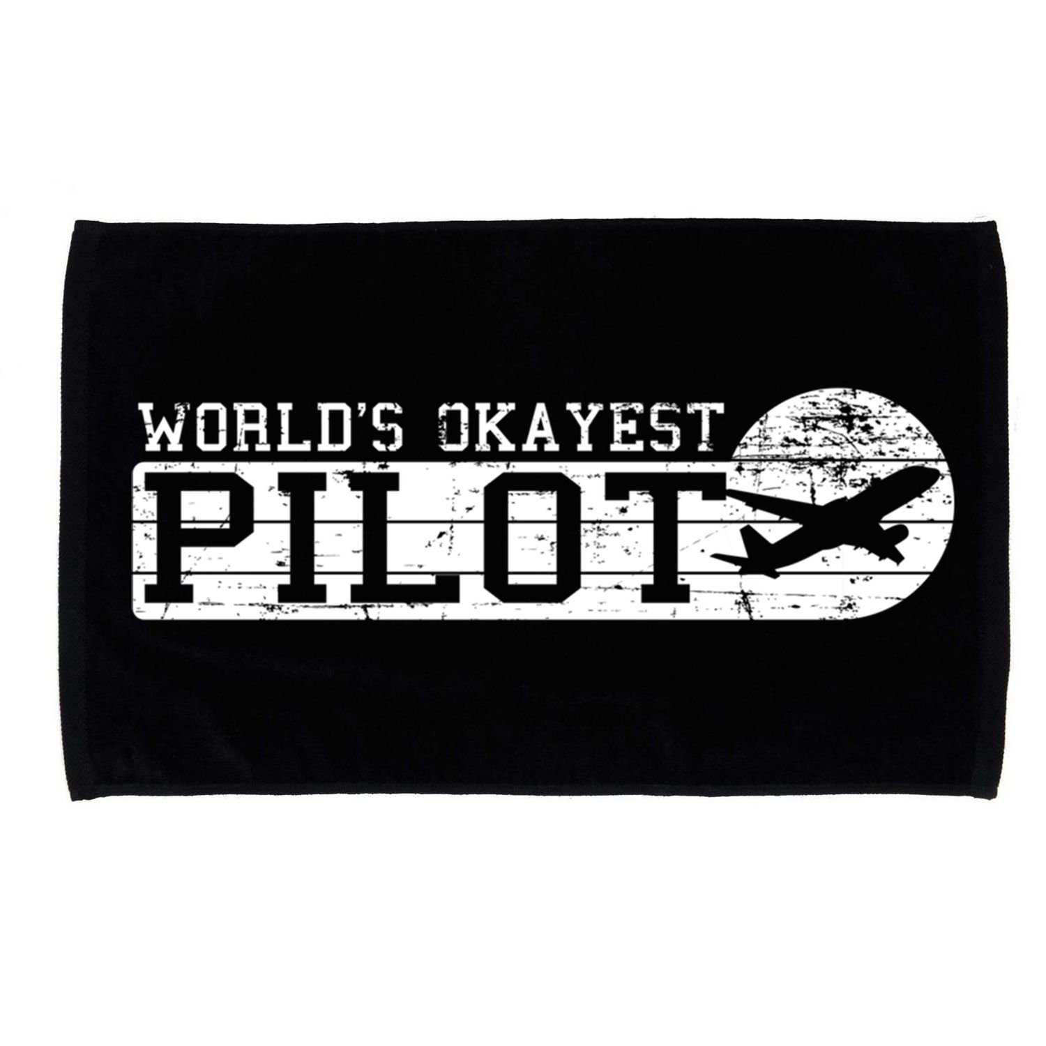 Worlds Okayest Pilot Funny Pilot Microfiber Hand Towel