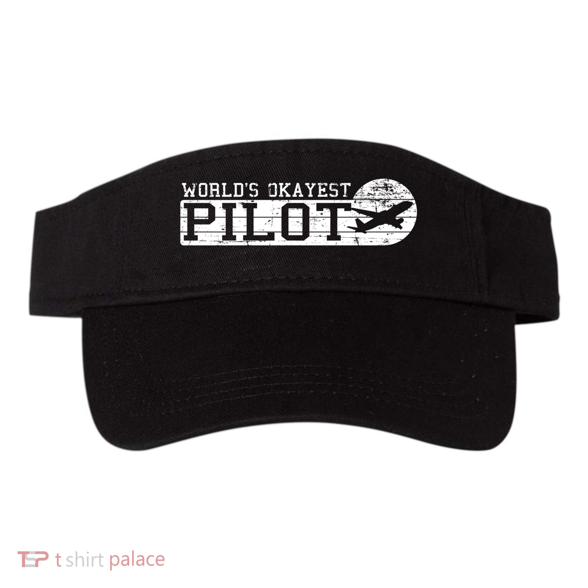 Worlds Okayest Pilot Funny Pilot Visor