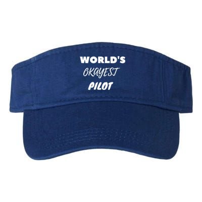 Worlds Okayest Pilot Gift Valucap Bio-Washed Visor