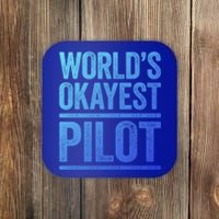 Worlds Okayest Pilot Gift Best Pilot Ever Gift Meaningful Gift Coaster