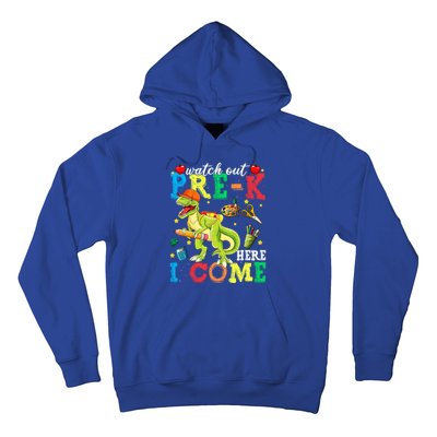 Watch Out PreK Here I Come Funny Dinosaur Back To School Funny Gift Hoodie