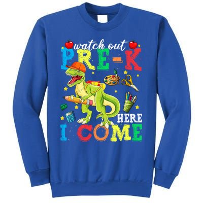 Watch Out PreK Here I Come Funny Dinosaur Back To School Funny Gift Sweatshirt