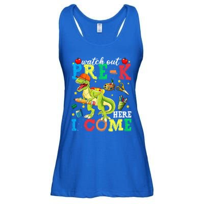 Watch Out PreK Here I Come Funny Dinosaur Back To School Funny Gift Ladies Essential Flowy Tank